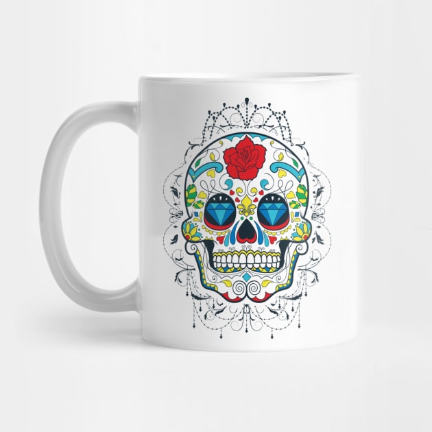 Sugar Skull with Gems by NiceIO